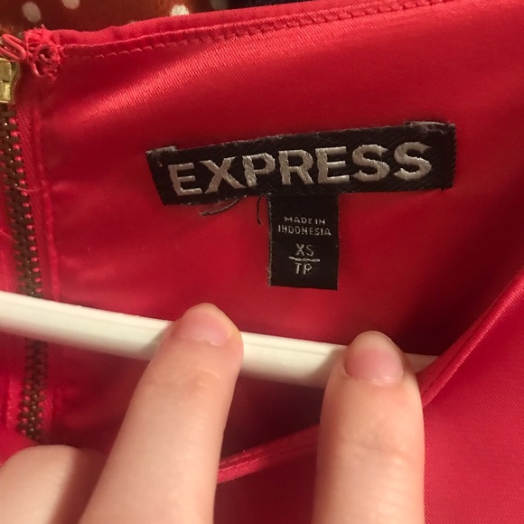 Express bright pink peplum top - Picture 2 of 3